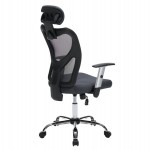 ΚΑΡΕΚΛΑ ΓΡΑΦΕΙΟΥ CUORE HM1207.02 ΜΑΥΡΟΣ ΣΚΕΛΕΤΟΣ-ΓΚΡΙ MESH 63x61x125Υεκ