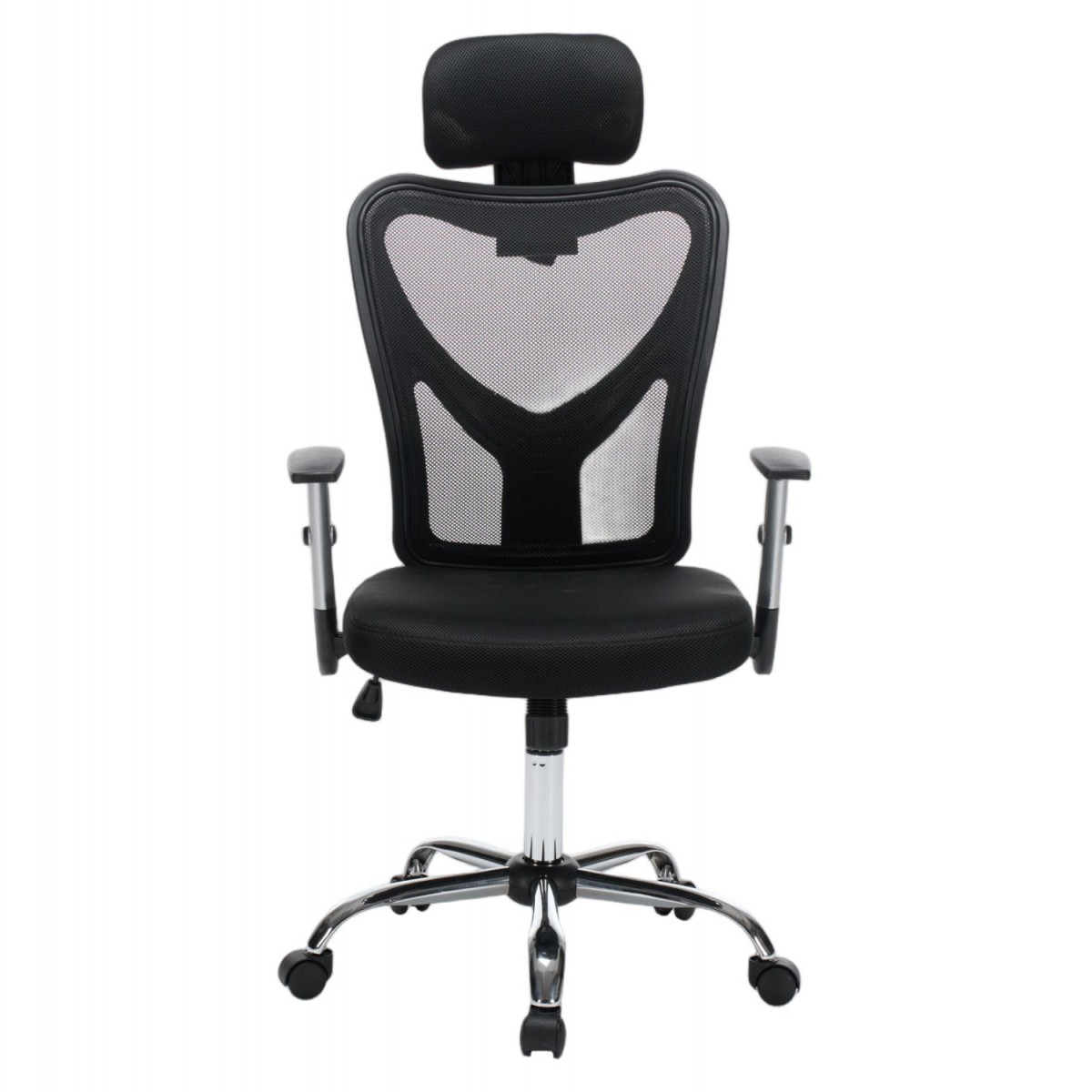 ΚΑΡΕΚΛΑ ΓΡΑΦΕΙΟΥ CUORE HM1207.01 ΜΑΥΡΟΣ ΣΚΕΛΕΤΟΣ-ΜΑΥΡΟ MESH 63x61x125Υεκ