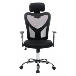 ΚΑΡΕΚΛΑ ΓΡΑΦΕΙΟΥ CUORE HM1207.01 ΜΑΥΡΟΣ ΣΚΕΛΕΤΟΣ-ΜΑΥΡΟ MESH 63x61x125Υεκ