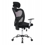 ΚΑΡΕΚΛΑ ΓΡΑΦΕΙΟΥ CUORE HM1207.01 ΜΑΥΡΟΣ ΣΚΕΛΕΤΟΣ-ΜΑΥΡΟ MESH 63x61x125Υεκ