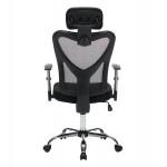 ΚΑΡΕΚΛΑ ΓΡΑΦΕΙΟΥ CUORE HM1207.01 ΜΑΥΡΟΣ ΣΚΕΛΕΤΟΣ-ΜΑΥΡΟ MESH 63x61x125Υεκ