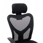 ΚΑΡΕΚΛΑ ΓΡΑΦΕΙΟΥ CUORE HM1207.01 ΜΑΥΡΟΣ ΣΚΕΛΕΤΟΣ-ΜΑΥΡΟ MESH 63x61x125Υεκ