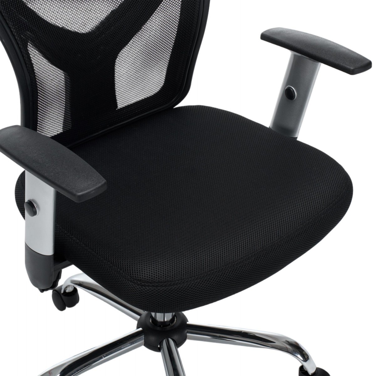 ΚΑΡΕΚΛΑ ΓΡΑΦΕΙΟΥ CUORE HM1207.01 ΜΑΥΡΟΣ ΣΚΕΛΕΤΟΣ-ΜΑΥΡΟ MESH 63x61x125Υεκ