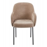 ΠΟΛΥΘΡΟΝΑ ΤΡΑΠΕΖΑΡΙΑΣ MANIDO HM18429.03 TAUPE ΥΦΑΣΜΑ-ΜΕΤΑΛ.ΜΑΥΡΑ ΠΟΔΙΑ 54x61x87Υεκ