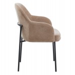 ΠΟΛΥΘΡΟΝΑ ΤΡΑΠΕΖΑΡΙΑΣ MANIDO HM18429.03 TAUPE ΥΦΑΣΜΑ-ΜΕΤΑΛ.ΜΑΥΡΑ ΠΟΔΙΑ 54x61x87Υεκ