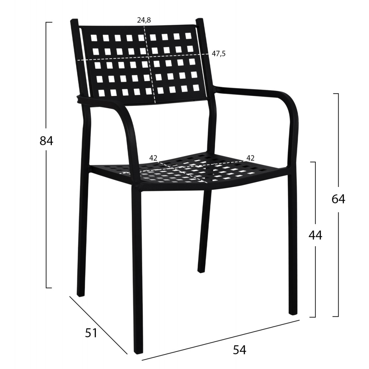 ΠΟΛΥΘΡΟΝΑ ΜΕΤΑΛΛΙΚΗ HM5031.01 ZETA ΣΕ ΜΑΥΡΟ ΜΑΤ ΧΡΩΜΑ 54x51x84Υεκ