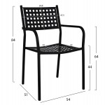 ΠΟΛΥΘΡΟΝΑ ΜΕΤΑΛΛΙΚΗ HM5031.01 ZETA ΣΕ ΜΑΥΡΟ ΜΑΤ ΧΡΩΜΑ 54x51x84Υεκ