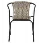 ΠΟΛΥΘΡΟΝΑ ΚΑΡΕΚΛΑ CAMEL HM5015.01 ΓΚΡΙ ΜΕΤΑΛΛΙΚΗ ΜΕ WICKER 48x48-53x72 εκ.