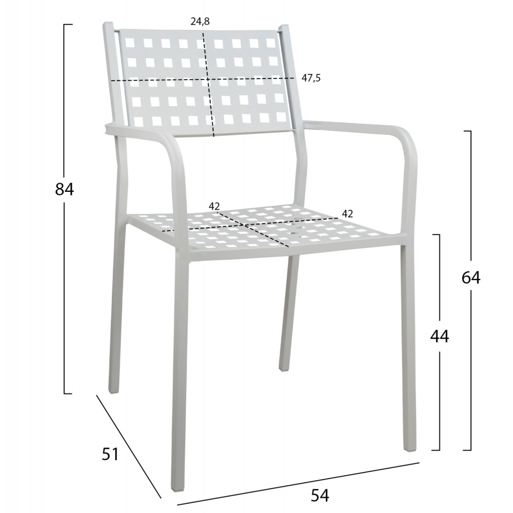 ΠΟΛΥΘΡΟΝΑ ΜΕΤΑΛΛΙΚΗ HM5031.02 ZETA ΣΕ ΛΕΥΚΟ ΧΡΩΜΑ 54x51x84Υεκ