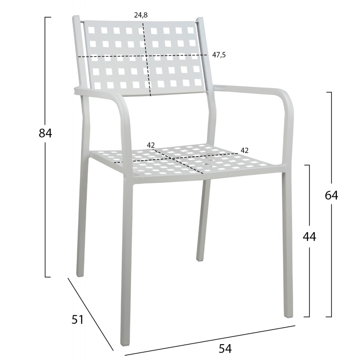 ΠΟΛΥΘΡΟΝΑ ΜΕΤΑΛΛΙΚΗ HM5031.02 ZETA ΣΕ ΛΕΥΚΟ ΧΡΩΜΑ 54x51x84Υεκ