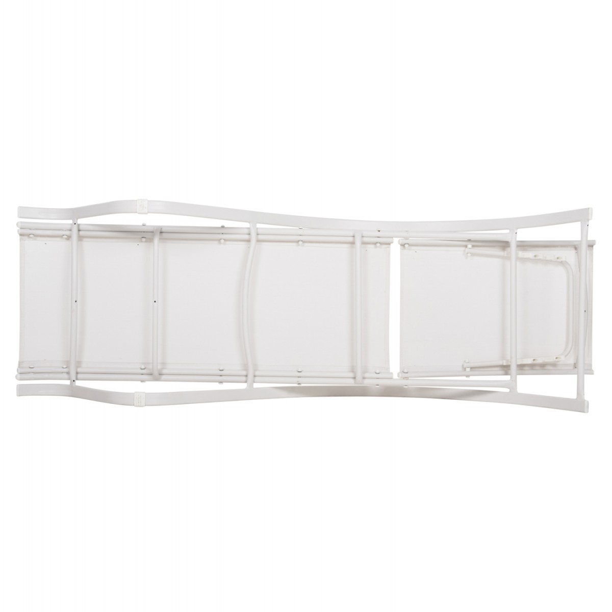 ΞΑΠΛΩΣΤΡΑ ΑΛΟΥΜΙΝΙΟΥ WAKANA  ΛΕΥΚΗ ΜΕ TEXTLINE ΛΕΥΚΟ HM5133.02 194x54-66x30 cm.