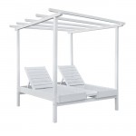 ΞΑΠΛΩΣΤΡΑ ΞΥΛΙΝΗ ΔΙΠΛΗ ΜΥΚΟΝΟΣ ΛΕΥΚΗ ΜΕ ΟΥΡΑΝΟ 205x167x212 cm HM5428