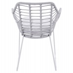 ΠΟΛΥΘΡΟΝΑ ΜΕΤΑΛΛΙΚΗ RADLEY ΑΣΠΡΟ ΜΑΤ & ΓΚΡΙ WICKER HM5300.02