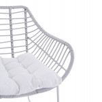 ΠΟΛΥΘΡΟΝΑ ΜΕΤΑΛΛΙΚΗ RADLEY ΑΣΠΡΟ ΜΑΤ & ΓΚΡΙ WICKER HM5300.02