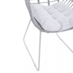 ΠΟΛΥΘΡΟΝΑ ΜΕΤΑΛΛΙΚΗ RADLEY ΑΣΠΡΟ ΜΑΤ & ΓΚΡΙ WICKER HM5300.02