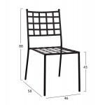 ΜΕΤΑΛΛΙΚΗ ΚΑΡΕΚΛΑ EMERY HM5509 ΣΕ ΜΑΥΡΗ ΑΠΟΧΡΩΣΗ 46x58x88  cm