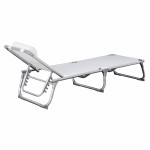 ΞΑΠΛΩΣΤΡΑ ΠΑΡΑΛΙΑΣ ALMIRA HM5054.03 ΒΑΡΕΩΣ ΤΥΠΟΥ ΛΕΥΚΗ ΑΛΟΥΜΙΝΙΟΥ 188x58x31-81 cm.