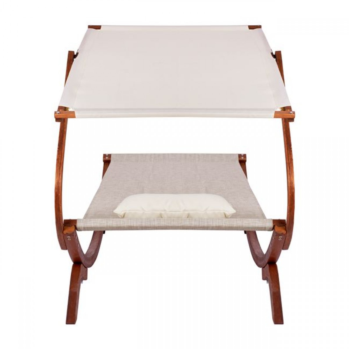 ΞΑΠΛΩΣΤΡΑ ΠΑΡΑΛΙΑΣ ΞΥΛΙΝΗ ΚΑΡΥΔΙ-ΜΠΕΖ ΜΕ ΣΚΙΑΣΤΡΟ COLBY HM5671.02 105X221X162Υ εκ.