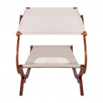 ΞΑΠΛΩΣΤΡΑ ΠΑΡΑΛΙΑΣ ΞΥΛΙΝΗ ΚΑΡΥΔΙ-ΜΠΕΖ ΜΕ ΣΚΙΑΣΤΡΟ COLBY HM5671.02 105X221X162Υ εκ.