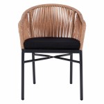 ΠΟΛΥΘΡΟΝΑ ΑΛΟΥΜΙΝΙΟΥ RAFAEL HM5698.01 ΑΝΘΡΑΚΙ ΜΕ ΜΠΕΖ WICKER 57x58x77Υ εκ.