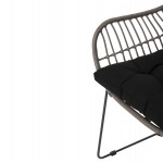 ΠΟΛΥΘΡΟΝΑ ΜΕΤΑΛΛΙΚΗ ΜΕ ΜΑΣΙΦ ΣΚΕΛΕΤΟ ΜΑΥΡΟ ΜΑΤ ΜΕ WICKER ΓΚΡΙ MOKA 60x56x84Υ εκ.HM5300.10