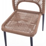 ΚΑΡΕΚΛΑ ΑΛΟΥΜΙΝΙΟΥ ΓΚΡΙ ΜΕ P.E.TWIST RATTAN ΜΠΕΖ HM5770.02 45x63x82Υ εκ.