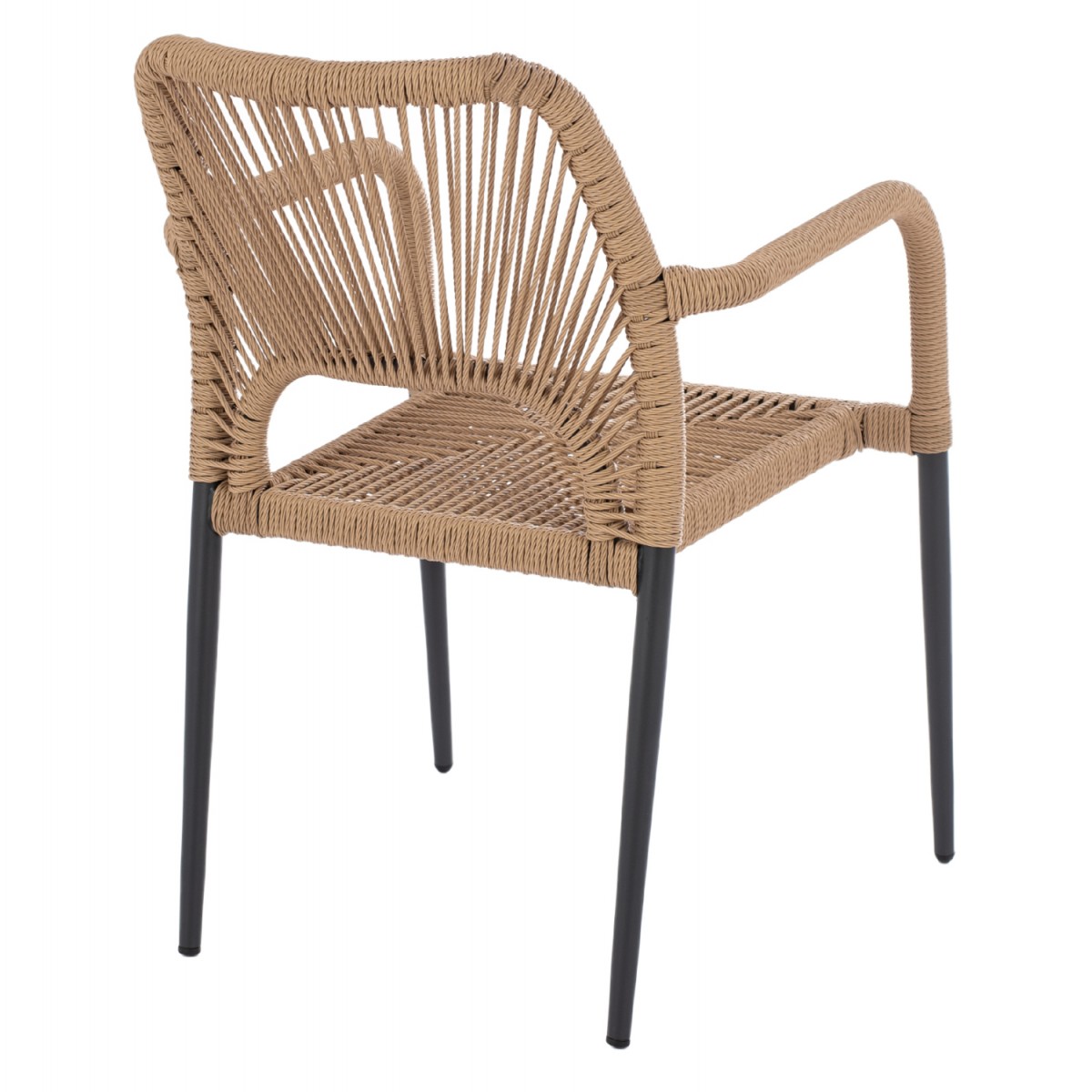 ΠΟΛΥΘΡΟΝΑ ΑΛΟΥΜΙΝΙΟΥ NOJO HM5771.02 ΓΚΡΙ ΜΕ P.E.TWIST RATTAN ΜΠΕΖ 55x63x82Y εκ.