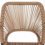 ΠΟΛΥΘΡΟΝΑ ΑΛΟΥΜΙΝΙΟΥ NOJO HM5771.02 ΓΚΡΙ ΜΕ P.E.TWIST RATTAN ΜΠΕΖ 55x63x82Y εκ.