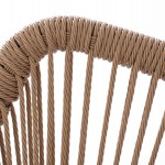 ΠΟΛΥΘΡΟΝΑ ΑΛΟΥΜΙΝΙΟΥ NOJO HM5771.02 ΓΚΡΙ ΜΕ P.E.TWIST RATTAN ΜΠΕΖ 55x63x82Y εκ.