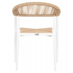 ΠΟΛΥΘΡΟΝΑ ΑΛΟΥΜΙΝΙΟΥ GRET HM5854.01 ΛΕΥΚΗ PE RATTAN ΜΠΕΖ 56x55,5x78Υεκ.