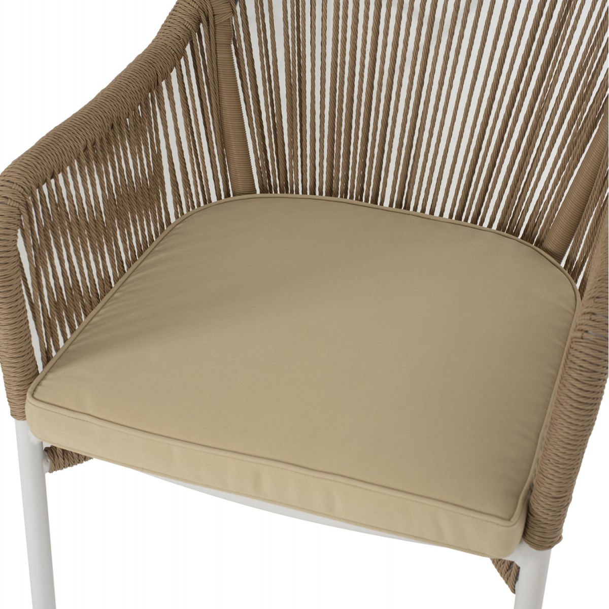 ΠΟΛΥΘΡΟΝΑ ΑΛΟΥΜΙΝΙΟΥ LOKKI HM5855.01 ΛΕΥΚΟ ΜΕ ΣΧΟΙΝΙ WICKER PE ΜΠΕΖ 56x66x82Υ εκ.