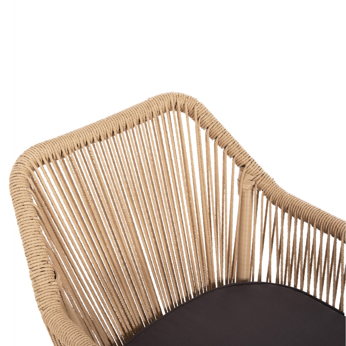 ΠΟΛΥΘΡΟΝΑ ΑΛΟΥΜΙΝΙΟΥ LOKKI HM5855.02 ΑΝΘΡΑΚΙ ΜΕ ΣΧΟΙΝΙ WICKER PE 56x66x82Υ εκ.