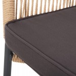 ΠΟΛΥΘΡΟΝΑ ΑΛΟΥΜΙΝΙΟΥ LOKKI HM5855.02 ΑΝΘΡΑΚΙ ΜΕ ΣΧΟΙΝΙ WICKER PE 56x66x82Υ εκ.