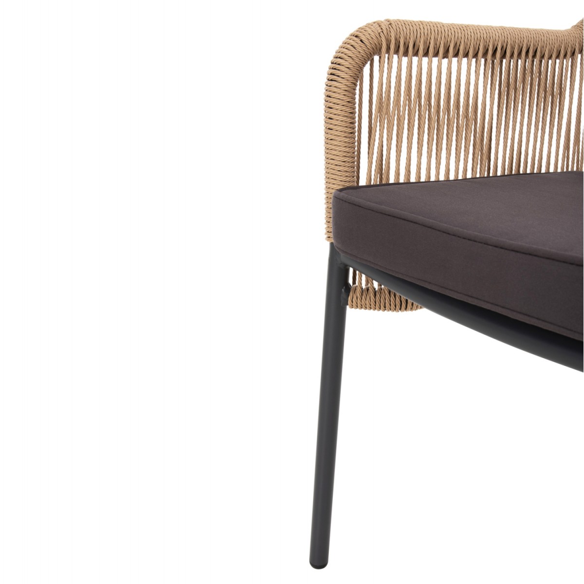 ΠΟΛΥΘΡΟΝΑ ΑΛΟΥΜΙΝΙΟΥ LOKKI HM5855.02 ΑΝΘΡΑΚΙ ΜΕ ΣΧΟΙΝΙ WICKER PE 56x66x82Υ εκ.