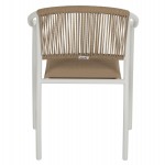 ΠΟΛΥΘΡΟΝΑ ΑΛΟΥΜΙΝΙΟΥ ΛΕΥΚΟ ΜΕ PE RATTAN WICKER HM5856.01 57x63x80Yεκ.