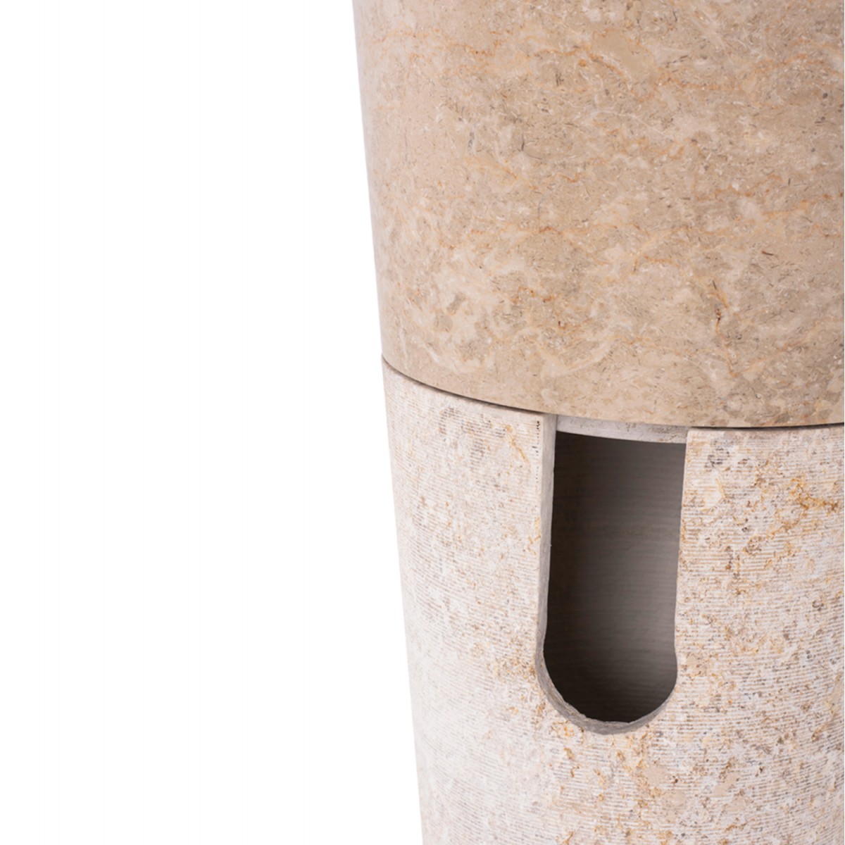 ΝΙΠΤΗΡΑΣ ΜΑΡΜΑΡΙΝΟΣ CONE SINK CREME WHITE Φ40x90Y εκ.HM7808.02