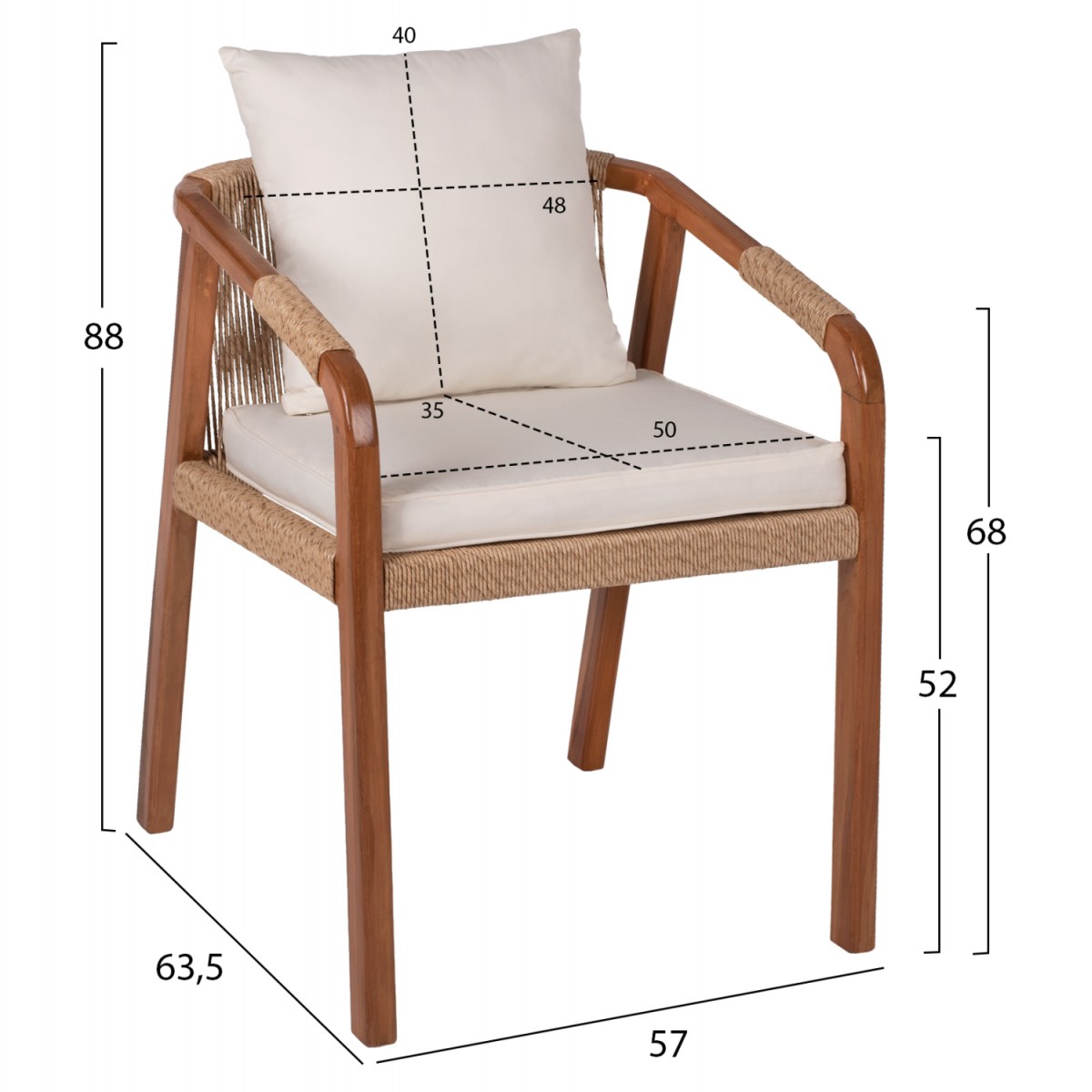 ΠΟΛΥΘΡΟΝΑ ΞΥΛΟ ΤΕΑΚ ΣΧΟΙΝΙ ΜΑΞΙΛΑΡΙΑ HM9456.01 57x63,5x75-88Υ εκ.