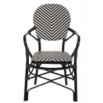 ΠΟΛΥΘΡΟΝΑ ΑΛΟΥΜΙΝΙΟΥ ΜΕ TEXTLINE ΜΑΥΡΟ-ΛΕΥΚΟ HM5928.01 56x59x94,5Yεκ.