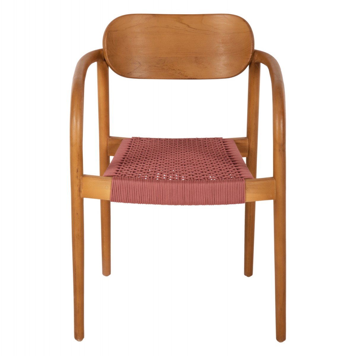 ΠΟΛΥΘΡΟΝΑ OSLO HM9636.06 ΞΥΛΟ TEAK ΦΥΣΙΚΟ & ΡΟΖ ΣΧΟΙΝΙ 55x54x80Yεκ.