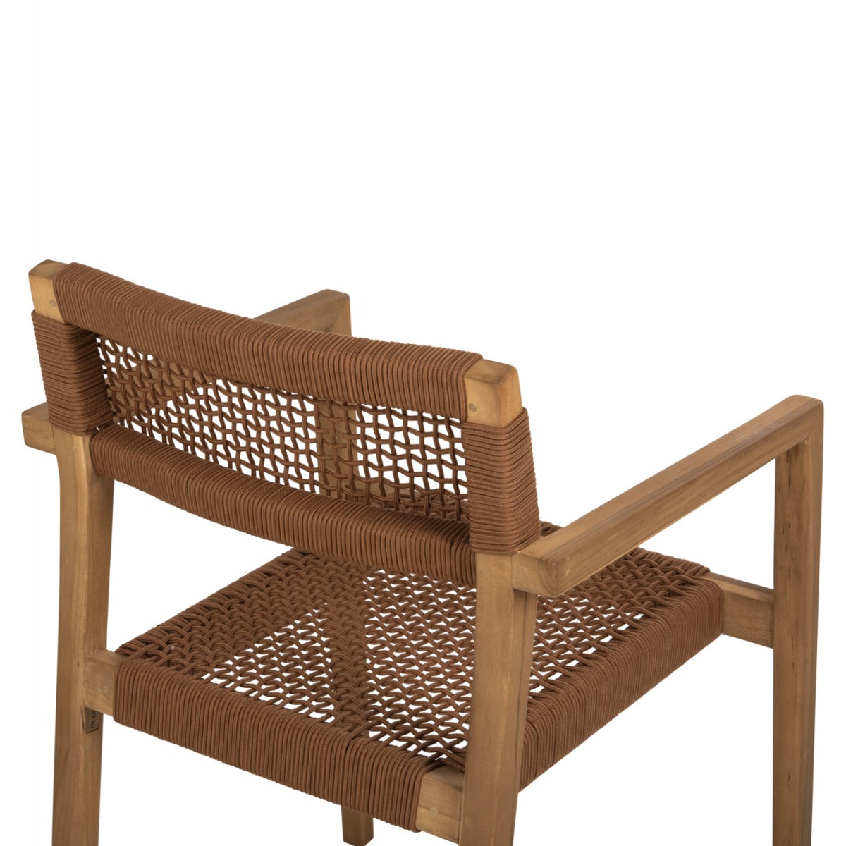 ΠΟΛΥΘΡΟΝΑ CHARLOTTE HM9637.01 ΞΥΛΟ TEAK ΦΥΣΙΚΟ & ΚΑΦΕ ΣΧΟΙΝΙ 59x54x83Y εκ.