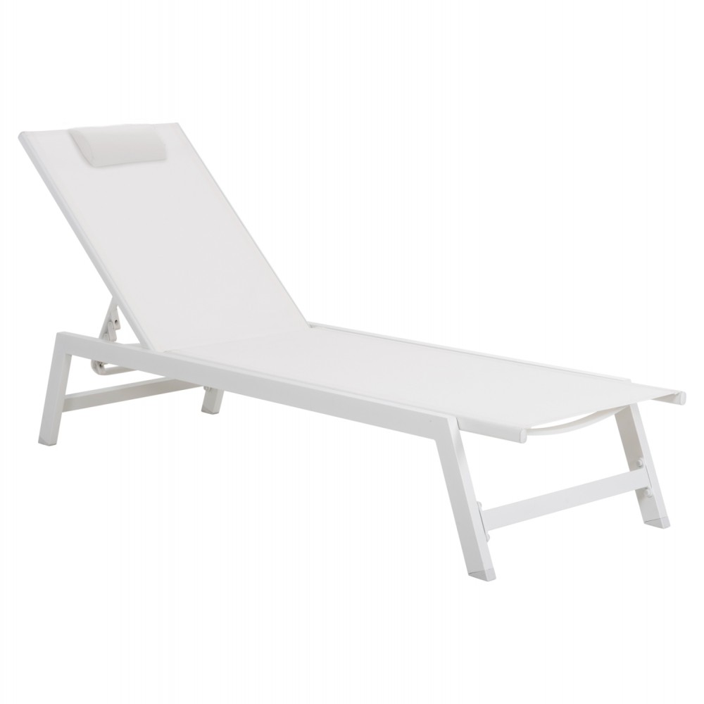 ΞΑΠΛΩΣΤΡΑ ΑΛΟΥΜΙΝΙΟΥ ΜΕ ΜΑΞΙΛΑΡΙ RABIA HM5982.01 ΣΕ ΛΕΥΚΟ 191,5x60x89,5Υεκ.