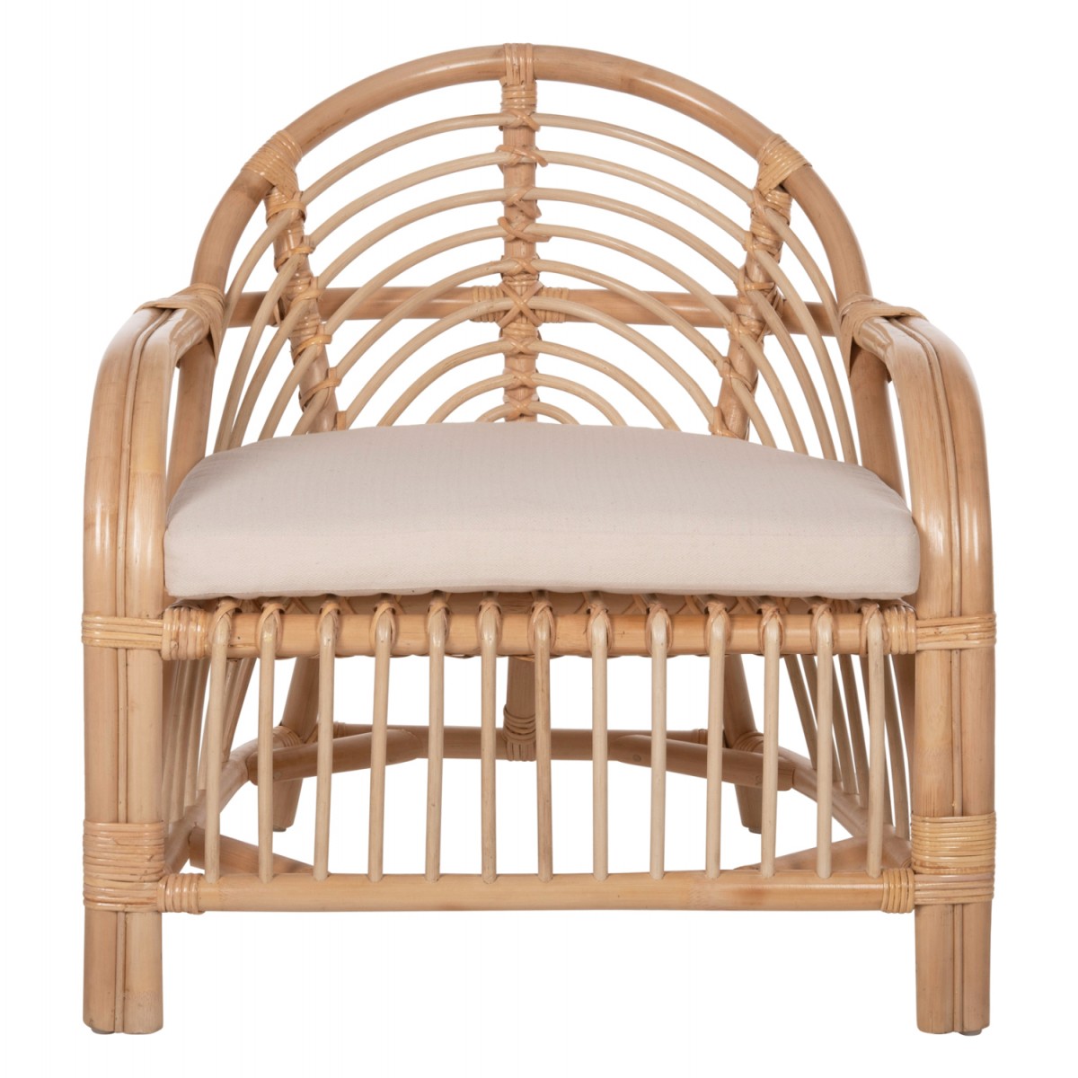 ΠΟΛΥΘΡΟΝΑ FEMUR HM9837 RATTAN ΣΕ ΦΥΣΙΚΟ- ΛΕΥΚΟ ΜΑΞΙΛΑΡΙ 72x66x75Υεκ.