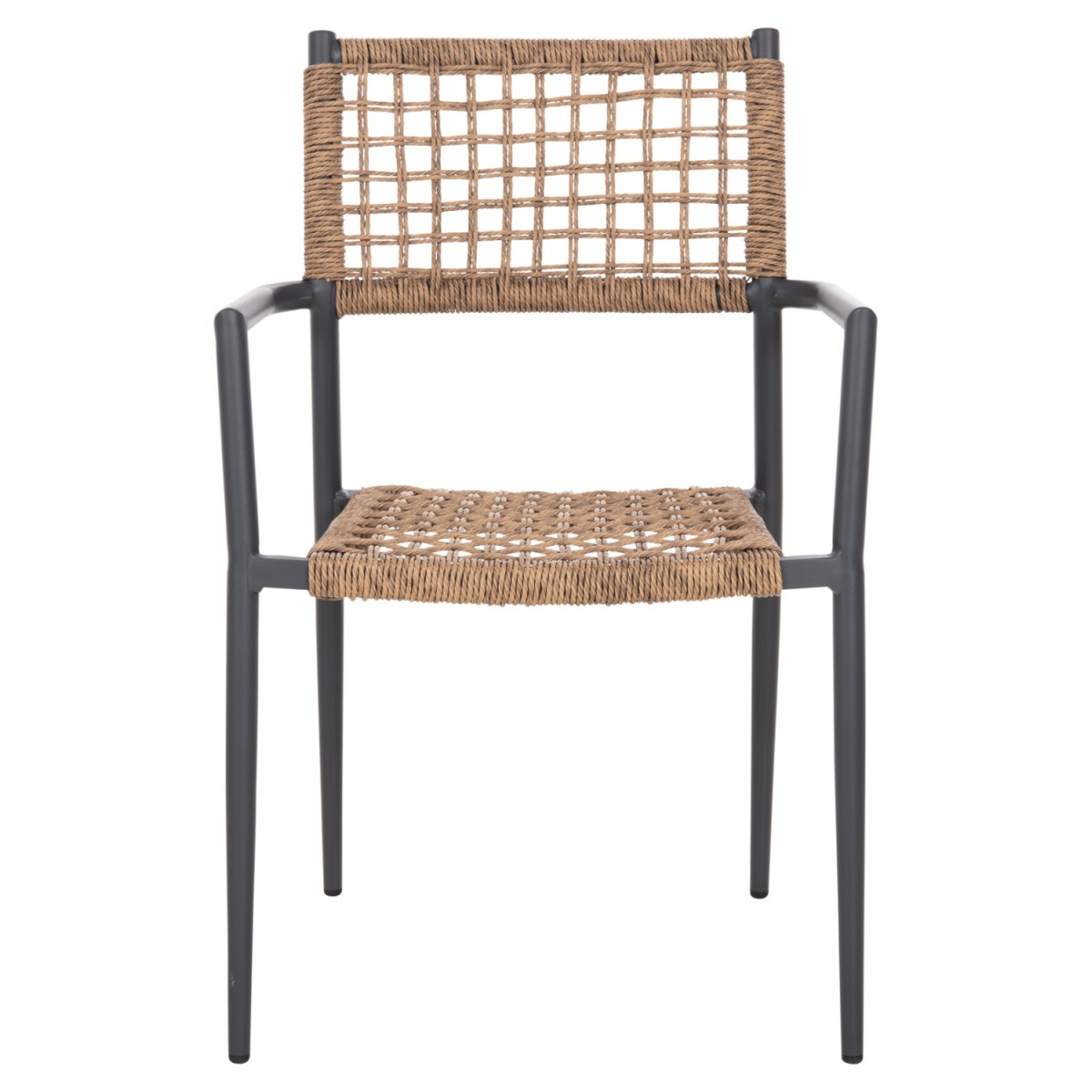 ΠΟΛΥΘΡΟΝΑ TRILAN HM6044.03 ΑΛΟΥΜΙΝΙΟ ΑΝΘΡΑΚΙ ΜΕ ΣΥΝΘΕΤΙΚΟ RATTAN ΦΥΣΙΚΟ 57x59x85Υεκ.