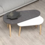 ΣΕΤ 2ΤΜΧ ΤΡΑΠΕΖΙΑ ΣΑΛΟΝΙΟΥ APRILIA HM18179.01 ΜΕΛΑΜΙΝΗ ΑΝΘΡΑΚΙ-ΛΕΥΚΟ 95x47x47Υεκ