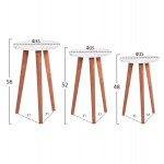 ΣΕΤ ΤΡΑΠΕΖΙ ΣΑΛΟΝΙΟΥ & 3 ΒΟΗΘ.ΤΡΑΠΕΖΙΑ VITAL HM18180.03 ΜΕΛΑΜΙΝΗ ΛΕΥΚΟ ΜΑΡΜΑΡΟ-ΚΑΡΥΔΙ ΠΟΔΙΑ