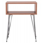 ΚΟΜΟΔΙΝΟ TODD HM18184.05 ΜΕΛΑΜΙΝΗ ΣΕ ΚΑΡΥΔΙ-ΜΕΤΑΛ.ΜΑΥΡΑ ΠΟΔΙΑ 45.5x29.5x58.5Υεκ.