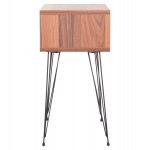 ΚΟΜΟΔΙΝΟ TODD HM18184.05 ΜΕΛΑΜΙΝΗ ΣΕ ΚΑΡΥΔΙ-ΜΕΤΑΛ.ΜΑΥΡΑ ΠΟΔΙΑ 45.5x29.5x58.5Υεκ.