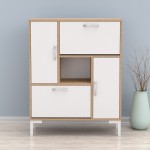 ΠΑΠΟΥΤΣΟΘΗΚΗ MEDY HM18187.04 ΜΕΛΑΜΙΝΗ ΣΕ ΛΕΥΚΟ & ΣΟΝΑΜΑ-ΛΕΥΚΑ ΠΟΔΙΑ 86,5x30x109Υεκ