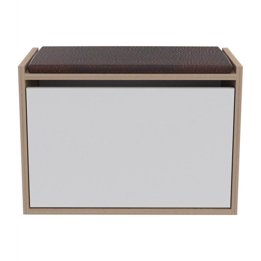 ΠΑΠΟΥΤΣΟΘΗΚΗ ΜΕ ΚΑΘΙΣΜΑ VIDAL HM18190.01 ΜΕΛΑΜΙΝΗ ΣΕ ΣΟΝΑΜΑ-ΛΕΥΚΟ 60x30x45Υεκ.