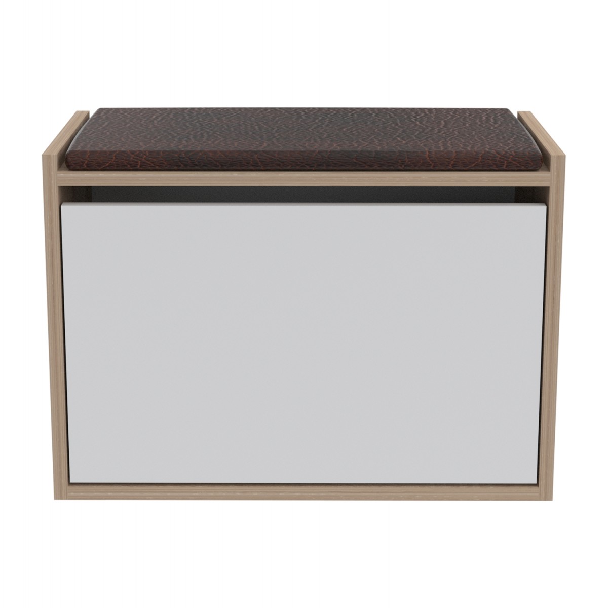 ΠΑΠΟΥΤΣΟΘΗΚΗ ΜΕ ΚΑΘΙΣΜΑ VIDAL HM18190.01 ΜΕΛΑΜΙΝΗ ΣΕ ΣΟΝΑΜΑ-ΛΕΥΚΟ 60x30x45Υεκ.